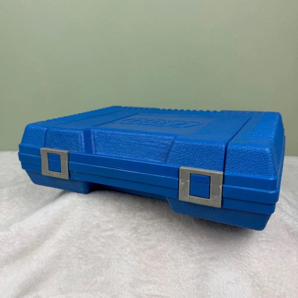 Vintage 1984 LEGO Blue Plastic Storage Carrying Case Box 10.5x12.5 Made in USA